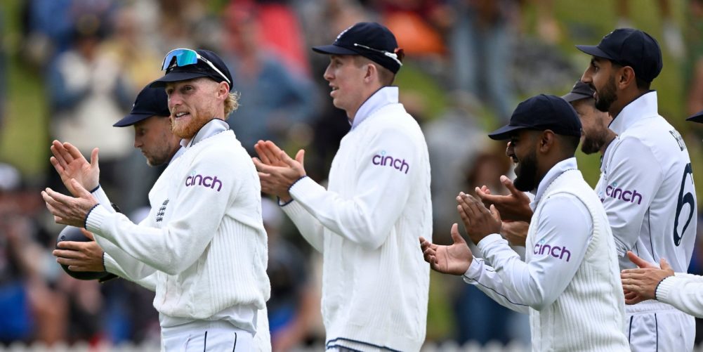 Ben Stokes applauds England players